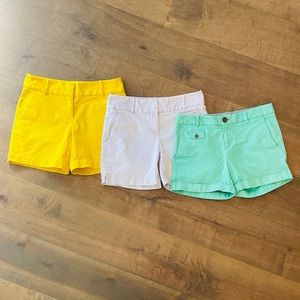 Set of 3 shorts: one Banana Republic City Chino and two Loft Riviera Shorts SZ 0